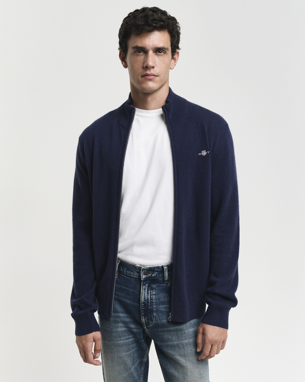 Extrafine Lambswool Zip Cardigan
